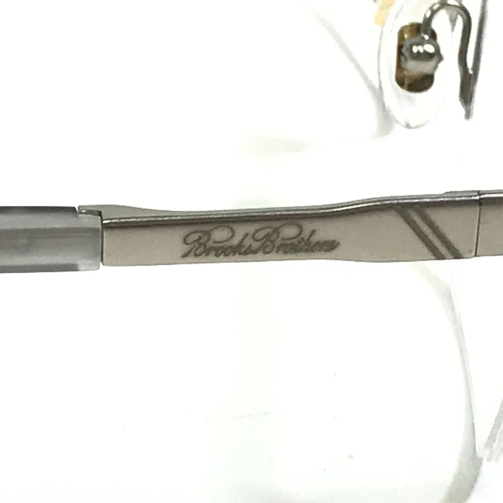 Brooks Brothers Eyeglasses Frames BB1044 1002 Gray Square Half Rim 56-17-145